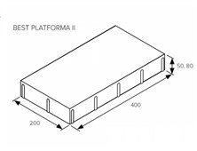BEST PLATFORMA II. výška 80mm přírodní STANDARD